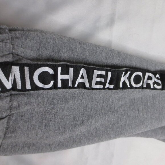 NWT MICHAEL KORS pants DRAWSTRING black GRAY athletic SOFT jogger SIZE L - Picture 3 of 8